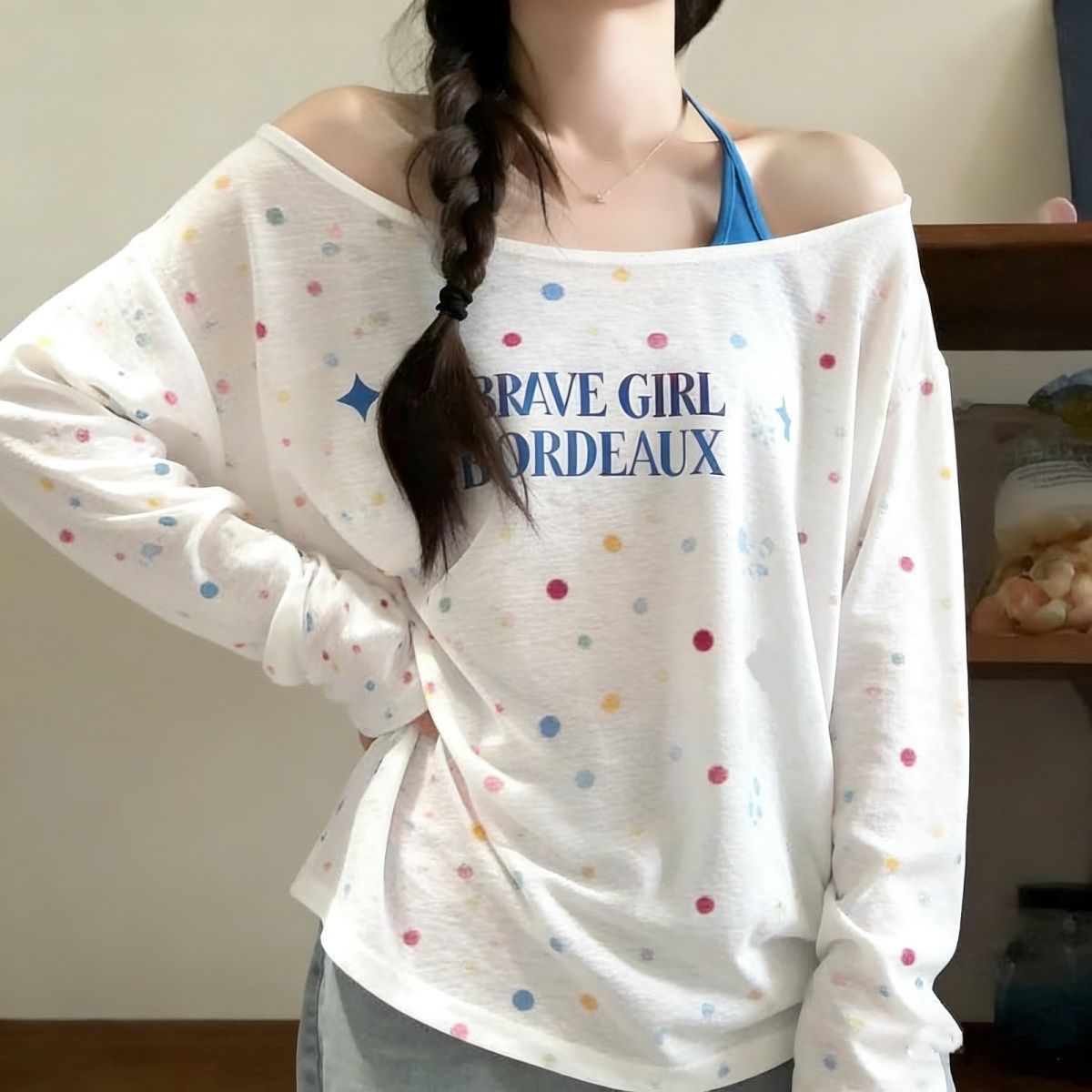 The Chest Pads Make It so Much More Sensual!! Sun Protection Set: Mesh Sun Protection Cover-Up and Vest Two-Piece Set in a Relaxed Style.