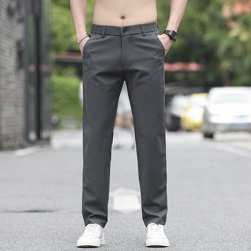 Men's Casual Thin Pants, Loose Fit, Large Size, Straight-Leg, Non-Iron, Versatile Men's Trousers for Young and Middle-Aged Men Men's Casual Thin Pants, Loose Fit, Large Size, Straight-Leg, Non-Iron, Versatile Men's Trousers for Young and Middle-Aged Men
