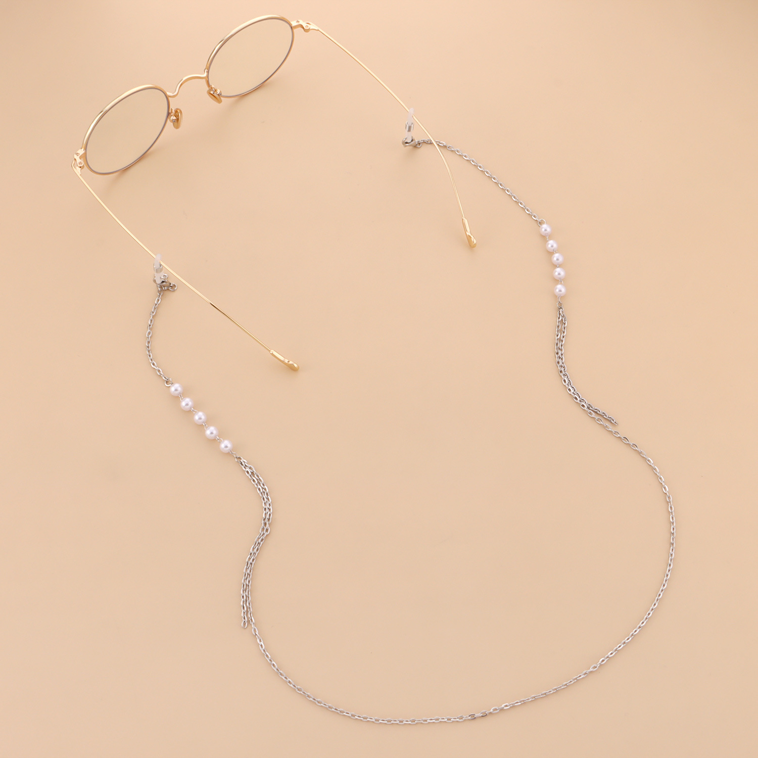 European And American Jewelry For Women,White Pearls,y Temperament Glasses Chain,Personalized Simple Mask Accessories