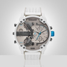 厂家直销双机手表大盘DZ石英表不锈钢带日历手表7419硅胶大量现货