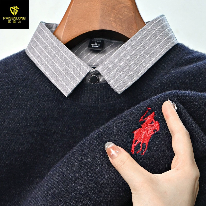 派森龙 Warm velvet sweater, base body-friendly set, for middle-aged man