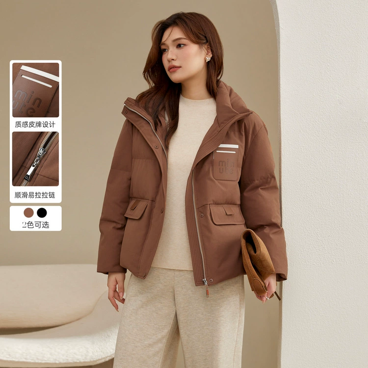 Великое шоу большого размера женская ретро модный дизайн чувство дикий теплый воротник хлопчатобумажная одежда жирная mm2024 зимняя одежда новый