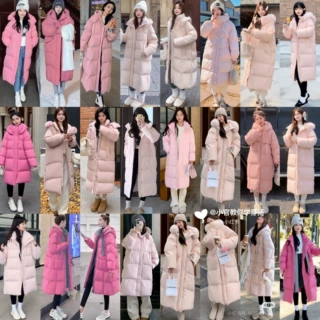 广州十三行平湖白鸭绒女士羽绒服高级感中长款冬季女装外套女批发