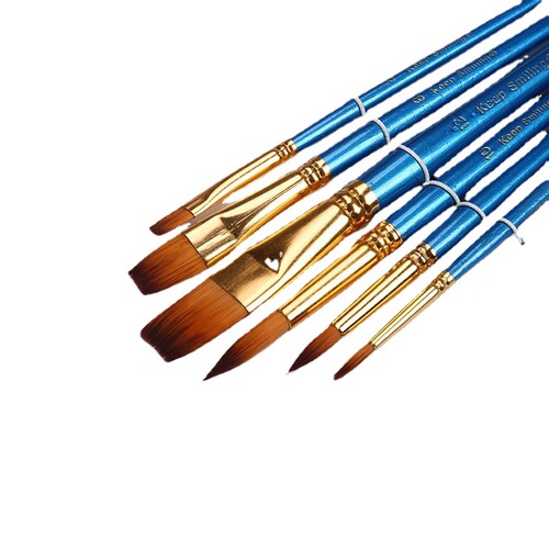 Oil paint brush wholesale 6 nylon paint brushes children's watercolor acrylic water chalk set painting tool set