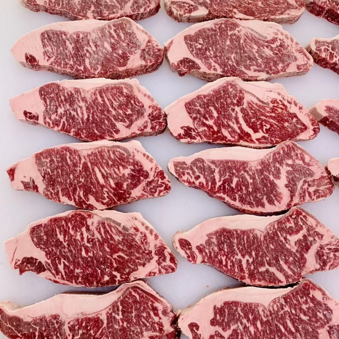澳洲进口1265厂黑凤凰谷饲安格斯西冷眼肉原切牛排非腌制冷冻批发