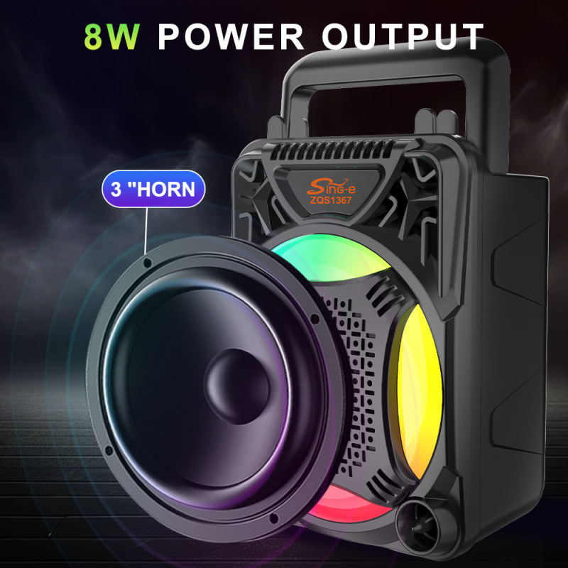 SING-E ZQS1367 メーカー卸売 3inch ビッグホーン Bluetooth スピーカー屋外スクエアダンスパーティービッグサウンド|undefined