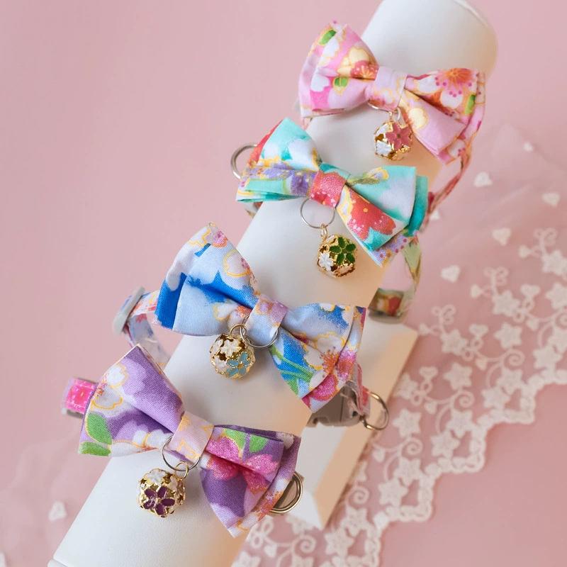 Специальное предложение Трансграничный Amazon Цветочный галстук-бабочка Ошейник для домашних животных Кошка Собака Цветочный колокольчик Защитная Пряжка Весна/Лето День Ювелирные изделия