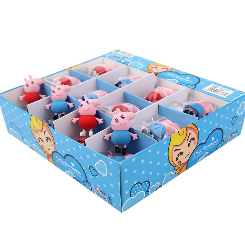 Borrador de dibujos animados divertidos útiles escolares hermosos Papelería de hoja doble premios para estudiantes de escuela primaria caja completa al por mayor jardín de infantes