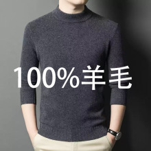 100%澳毛濮院羊毛衫男2025秋冬新款青年半高领纯羊毛打底男士毛衣