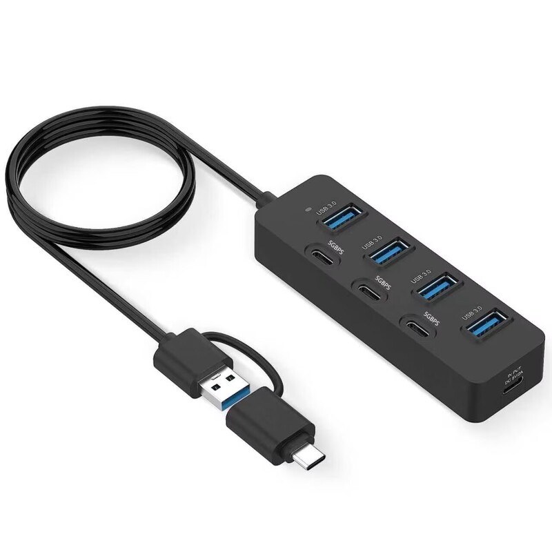 Usb-C/Usb 3.0 7-Port Hub Expansion Usb3.0 2.0 High-Speed Long-Line Splitter Usb-C/Usb 3.0 7-Port Hub Expansion Usb3.0 2.0 High-Speed Long-Line Splitter
