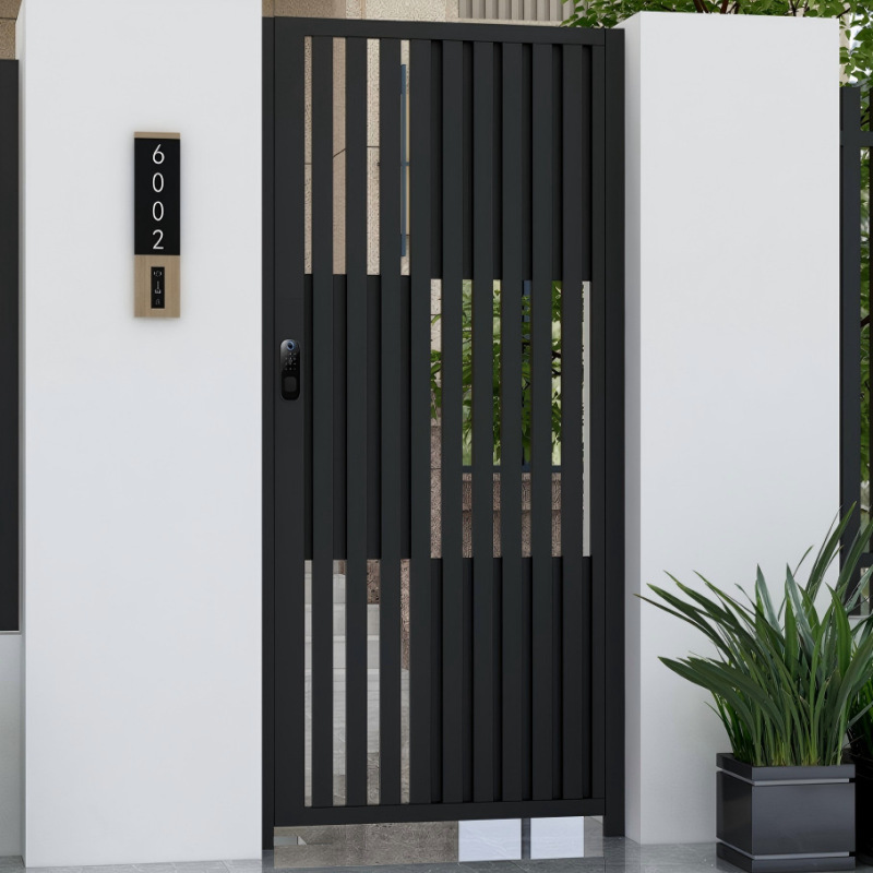 Villa Courtyard Gate Aluminum Alloy Outdoor Electric Aluminum Art Garden Entrance Gate Wall Chinese Style Popular Small Yard Gate