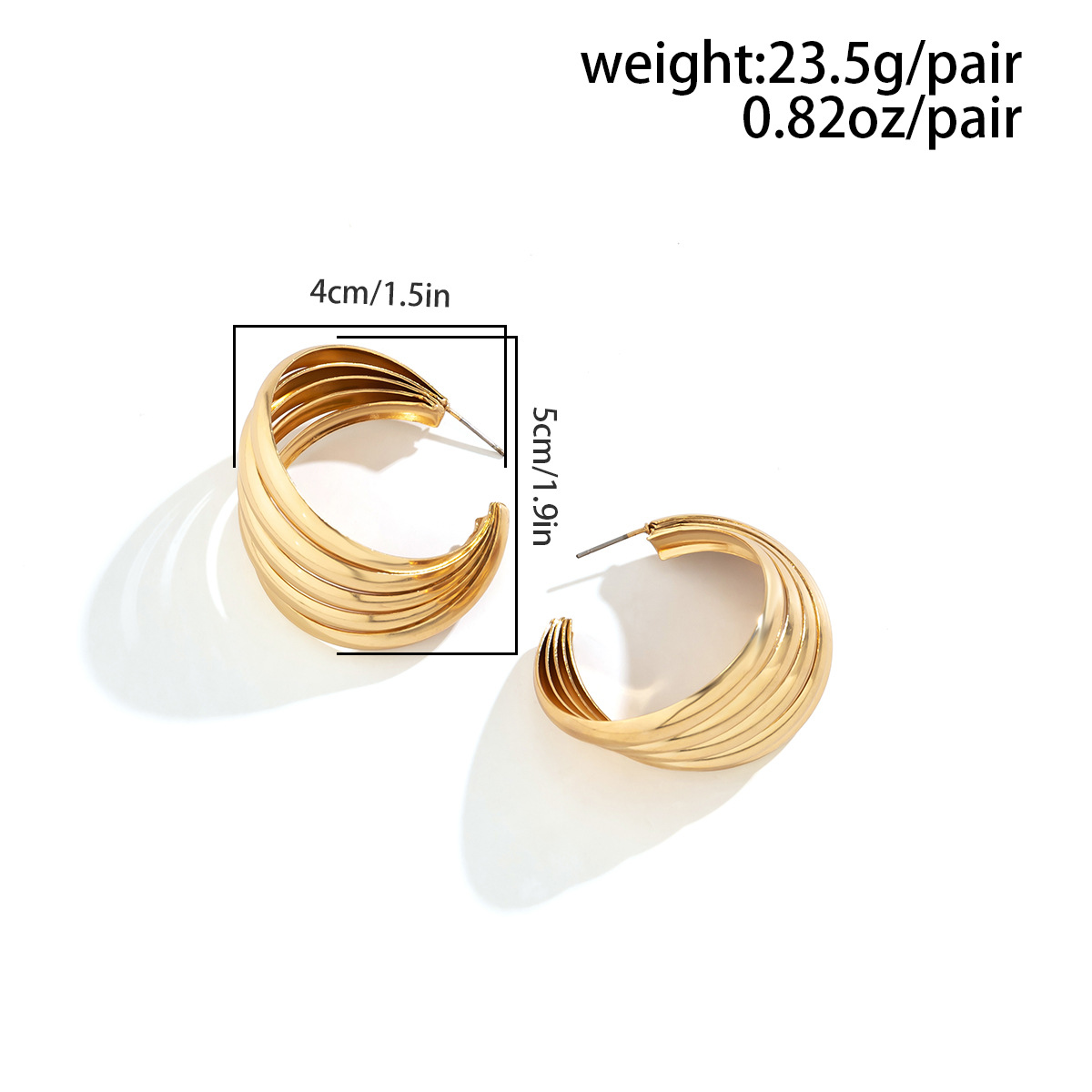 1 Pair Simple Style Classic Style Geometric Inlay Metal Rhinestones Ear Studs display picture 2