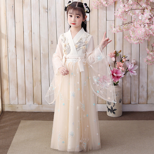 hanfu girls fairy Chinese ancient costume outfit Ru princess skirt girl during the spring and autumn
