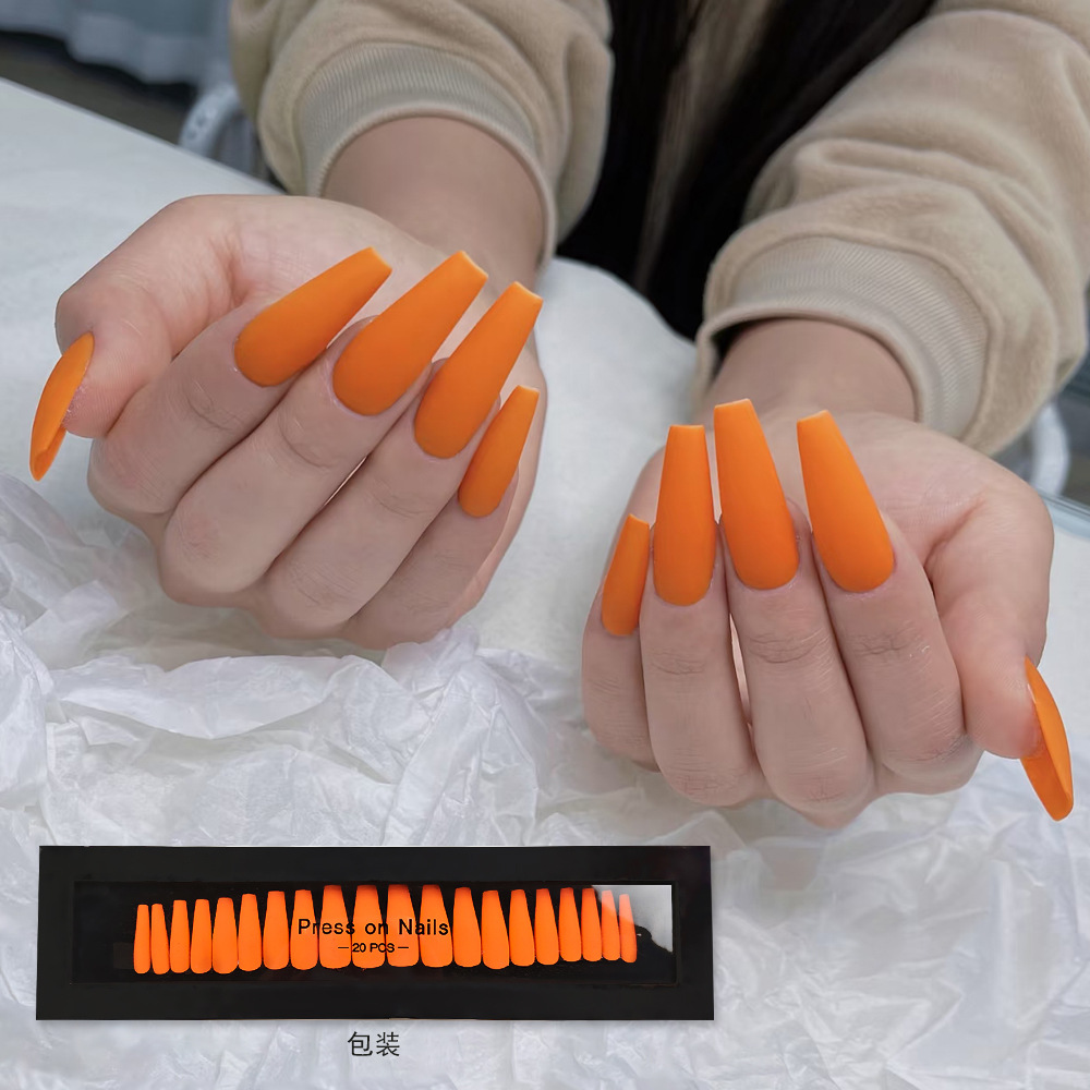 Estilo europeo y americano super largo desgaste uñas puro deseo caja de regalo jalea pegamento manicura pieza de uñas falso parche de uñas producto terminado venta al por mayor