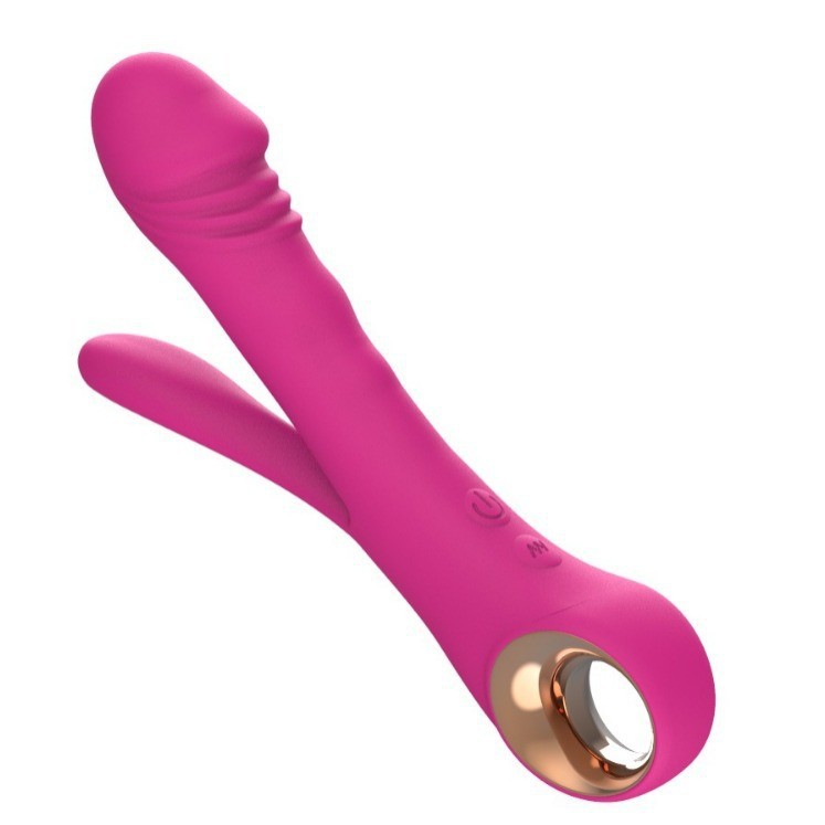 Weiblicher Dildo, gegabelter Stab, G-Punkt-Vibrationsstab mit Doppelkopf, AV-Massagestab, Masturbationsgerät für Erwachsene_voghion.com