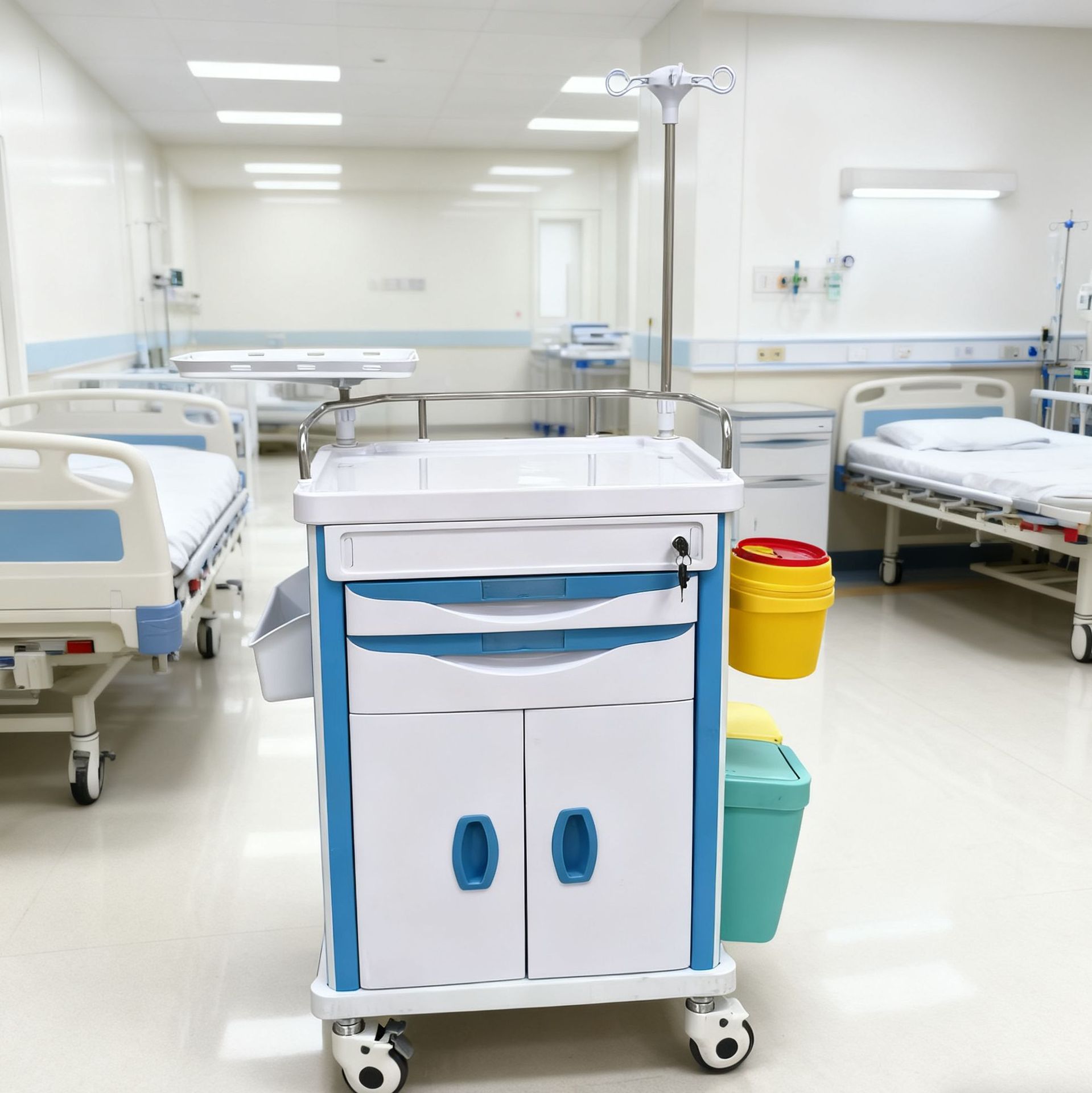 Vehículo de rescate médico de alta calidad engrosado ABS vehículo de infusión multifuncional de entrega de medicamentos gran tamaño vehículo de tratamiento