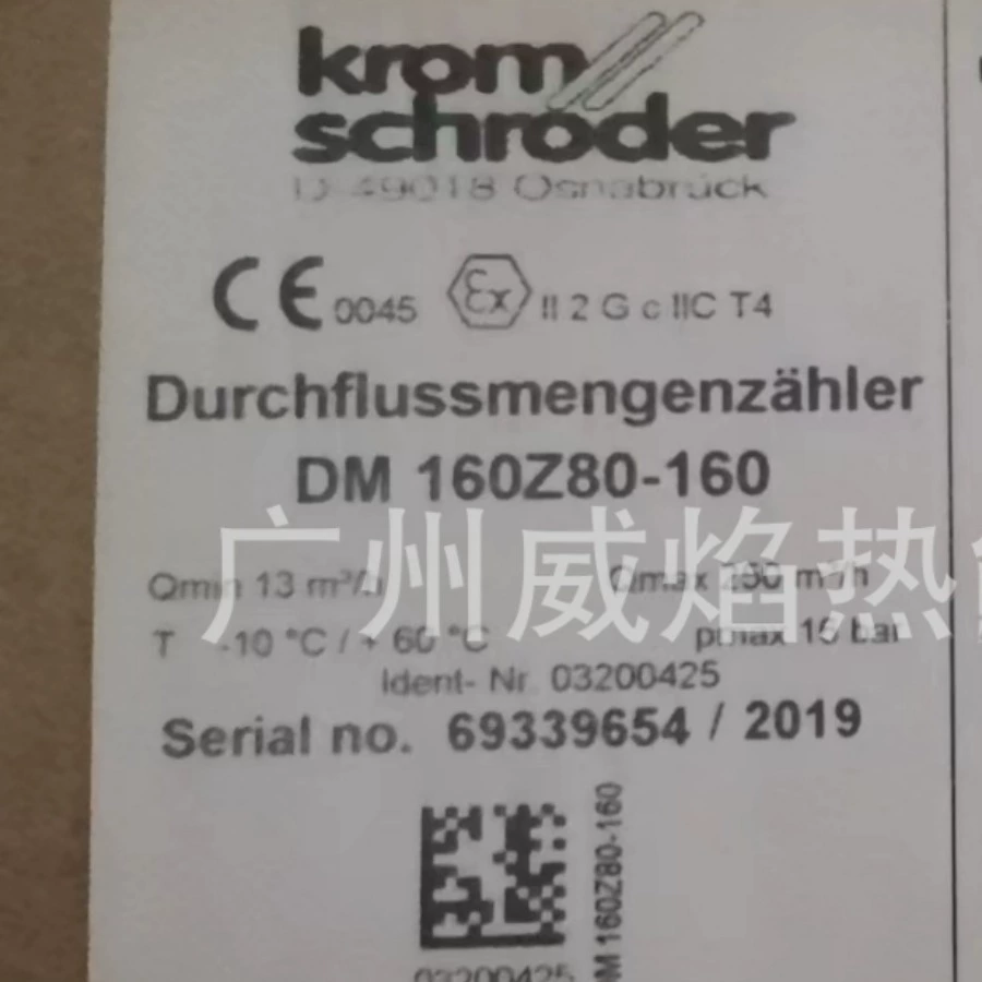[Физический продукт] DM160Z80-160 расходомер газа Германия хокод Колом Кромшредер