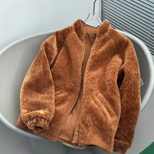 【YR002】两面穿户外材质保暖仿北极熊绒拉链外套