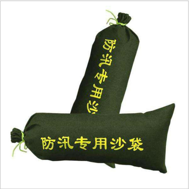 Can hold 20kg sand flood prevention bag with green canvas