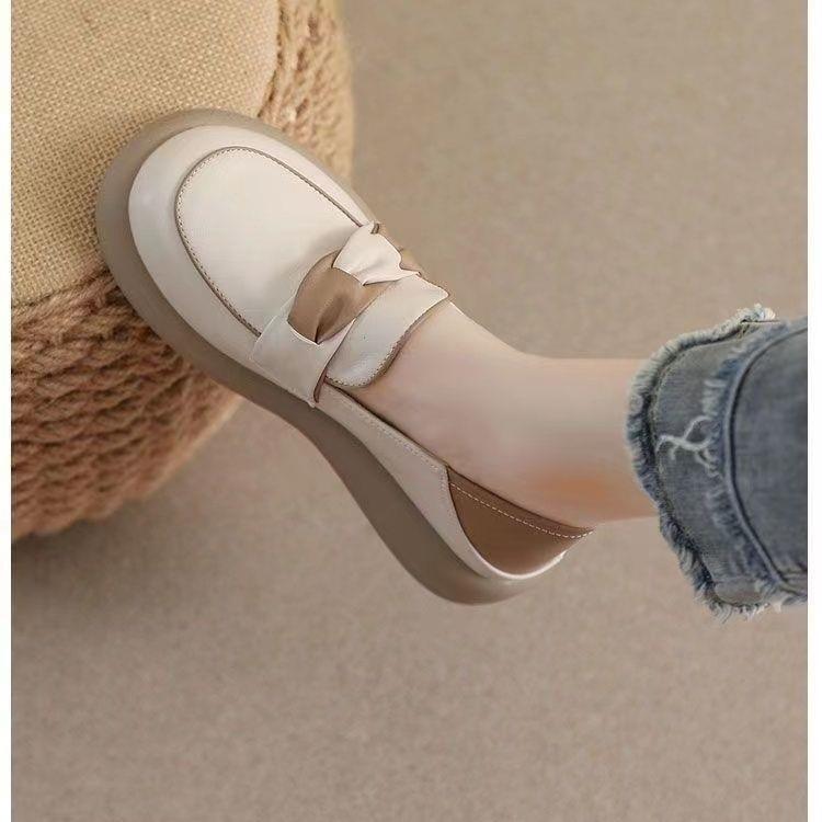 PLOVER乐福鞋2024新款秋季休闲软底单鞋皮鞋平底脚蹬