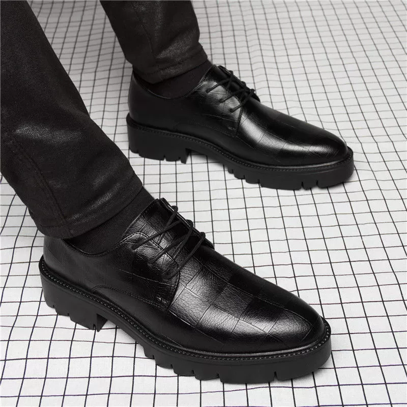 Кожаные туфли для мужчин повседневные британские туфли для дерби