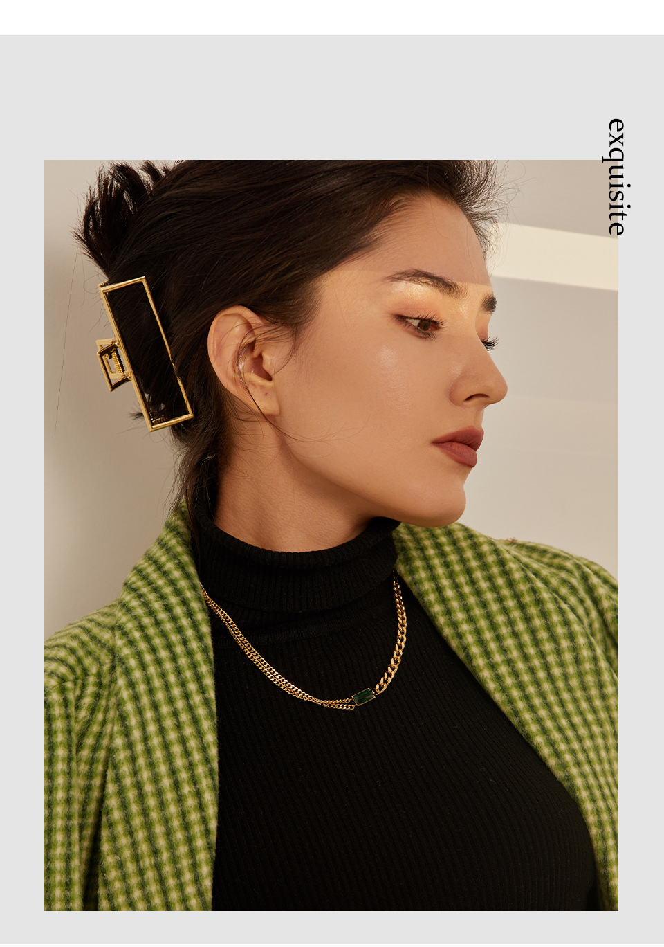 Real Gold Plated Plating Material 304 Stainless Steel Pendant Material Artificial Rhinestones Inlay Material Wholesale Jewelry Fashion Geometric 304 Stainless Steel Artificial Rhinestones 18K Gold Plated Plating Stainless Steel Necklaces