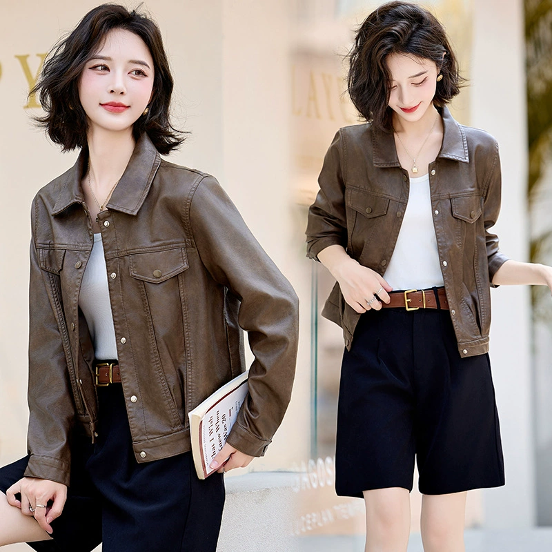 Осенняя модная куртка из PU для подростков, бренд , цвета Stuck/Black/Red, размеры M-2XL