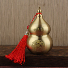 黄铜避火龙葫芦瓶厨房在西北角摆件乾位火烧天门纳财摆件化解男主