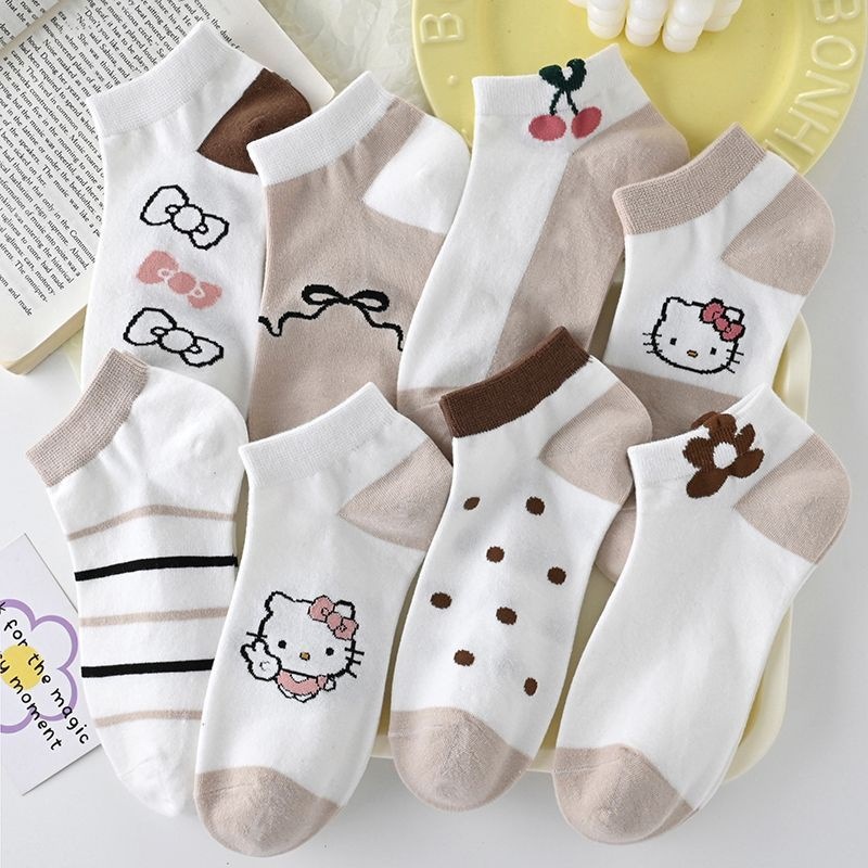 Socks Women's Short Socks Summer Thin Korean-style College-style Cute Japanese-style All-match Shallow Mouth Don't Dropout Boat Socks Student Socks