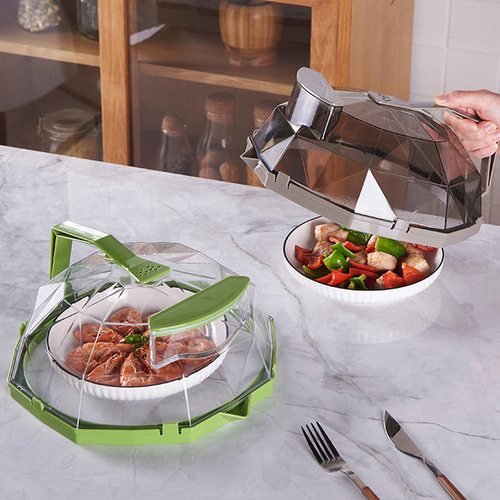 Microwave oven heating cover, universal meal cover, splash-proof and oil-proof kitchen household high temperature resistant transparent food preservation cover
