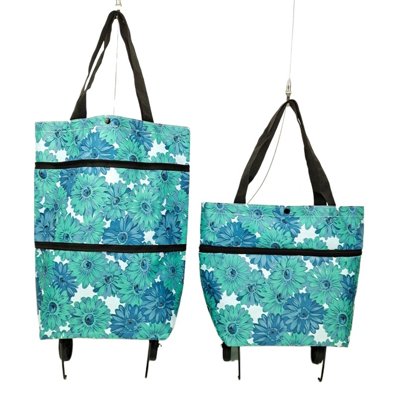 Portable Shopping Wheel Bag Tow Wheel Bag Telescopic Roller Bag Supermarket Shopping Bag Shopping Cart Foldable Backable Bag