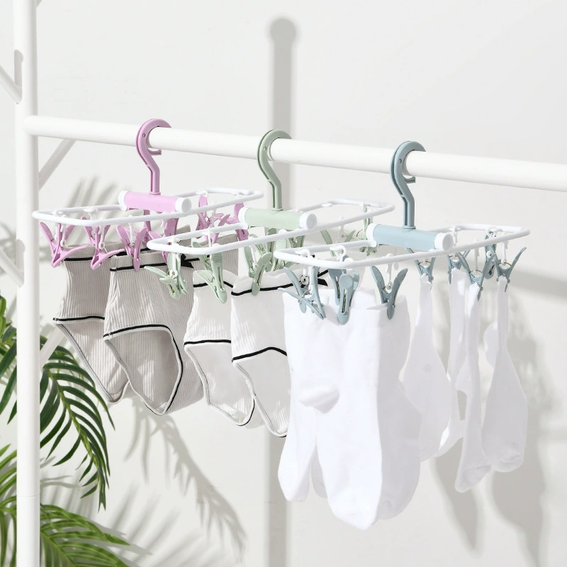 Сушилка для носков Складная Сушилка с несколькими зажимами оптом Бытовая многофункциональная зажим для носков балкон ветрозащитный зажим для одежды