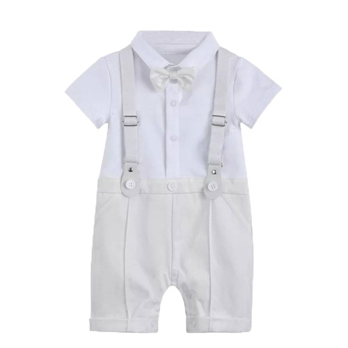Baby boy gentleman's one-year-old christening dress European and American new boy's new one-piece romper one-piece children's clothing dress