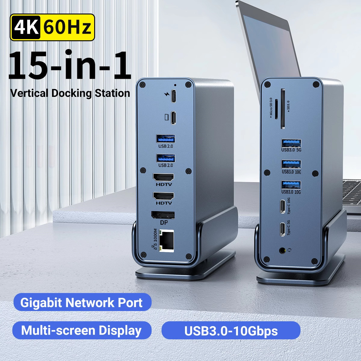 桌面拓展坞usb4扩展器typec笔记本电脑双hdmi台式多功能适用苹果m