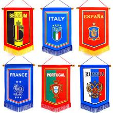 欧洲杯足球装饰旗子西班牙法国荷兰意大利葡萄牙24强国家队旗挂旗