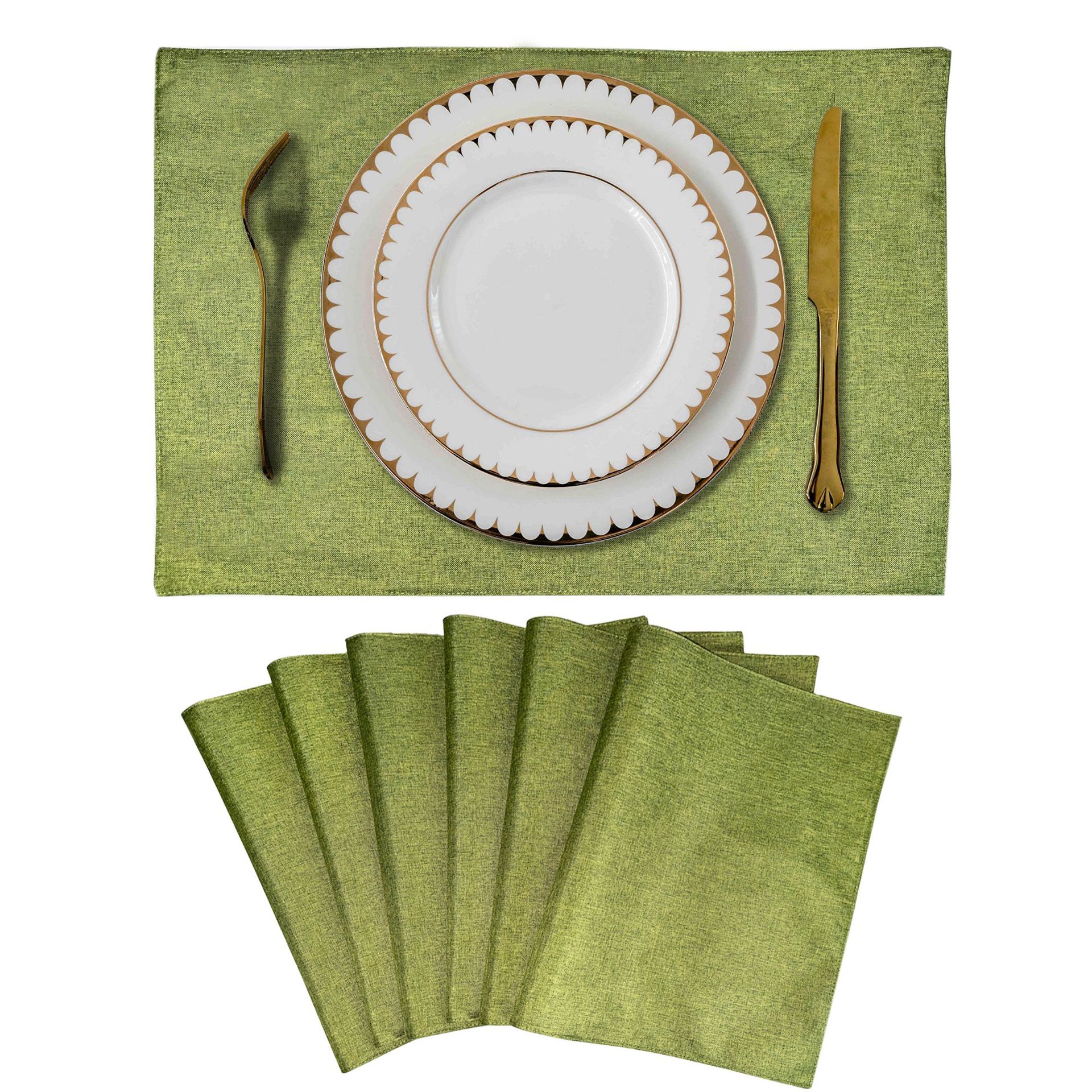 Cojín de lino de doble capa cojín de mesa de tela de color sólido lavable anti-deslizante aislamiento térmico cojín de taza cojín de mesa de aislamiento térmico