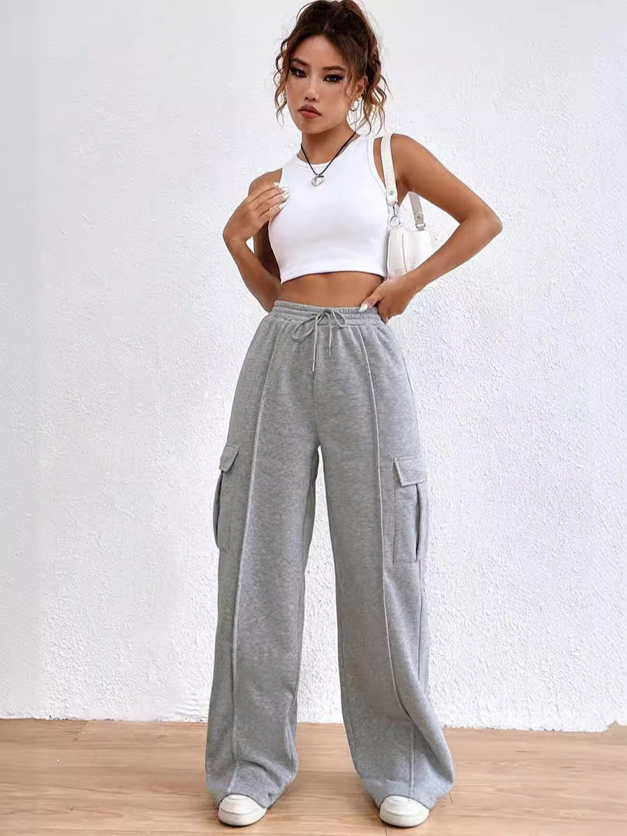 Autumn trousers, drawstring, elastic waist