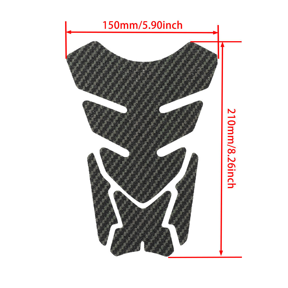La pasta de hueso de pescado de fibra de carbono es adecuada para Honda Suzuki Yamaha Qianjiang etiqueta de tanque de combustible modificación de motocicleta calcomanía antiarañazos