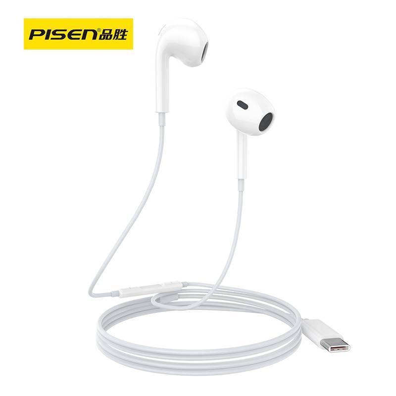 品勝製 Apple 16/iPhone 15 Plus対応 有線イヤホン Type-C インイヤー型 iPad対応 フラットヘッド セミインイヤー|undefined