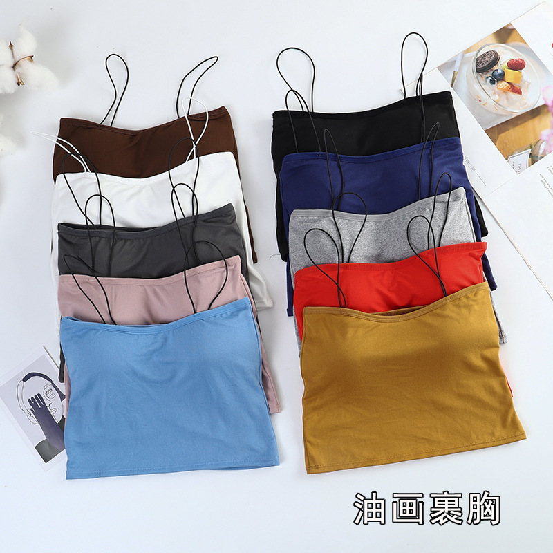 Small Wire Sling Oil Painting# Girls' Chest Wrapping Vest Girls' Students Casual Sports Sexy Bra Vest Underwear