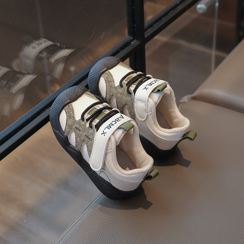 Baby Toddler Shoes 2025 New Style Boys' Velcro Anti-Kick and Anti-Collision Functional Shoes Girls' Soft-Soled Non-Slip Casual Shoes