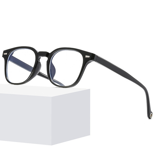 日韩米钉防蓝光眼镜批发2024新款时尚装饰平光眼镜男女配近视框架