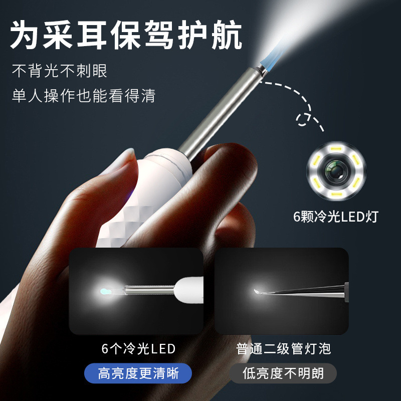 新款可视挖耳勺通用无线超清智能神器清洁发光掏耳勺内窥镜|undefined