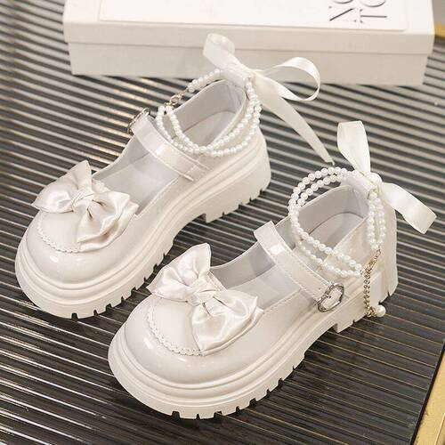 31 32 33 petite Mary Jane mini leather shoes for students, spring and autumn princess style, thick soles, sweet and trendy women's shoes, size 34