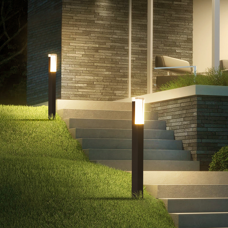 [Selección estricta] lámpara de césped al aire libre lámpara de patio impermeable simple jardín moderno lámpara de césped lámpara de paisaje LED