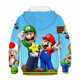 Cross-border new MARIO. Mario cartoon 3D digital color printing round neck sweater manufacturers wholesale children's clothing