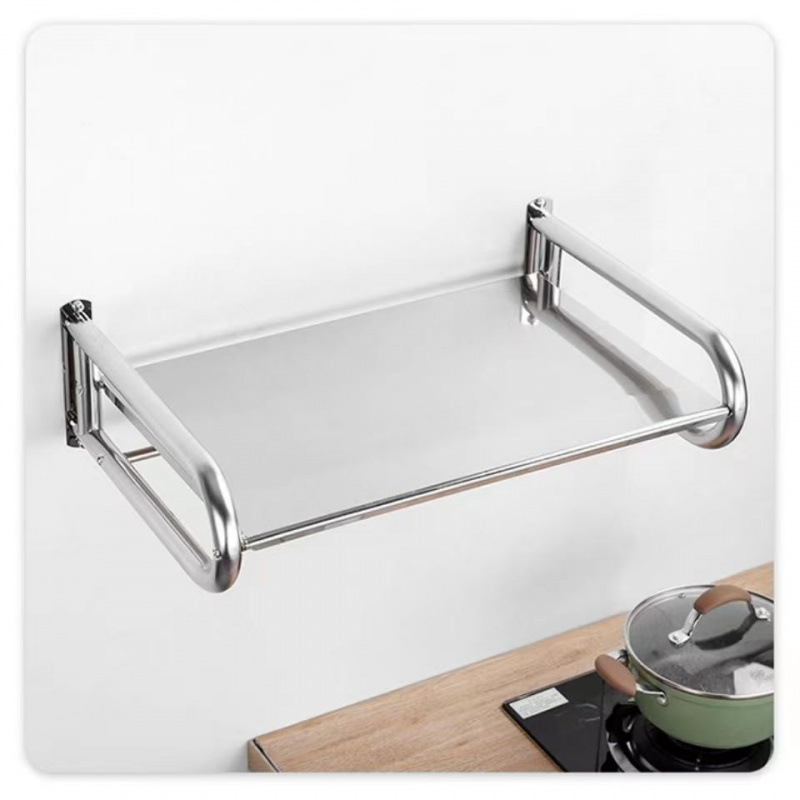 Microwave Oven Rack Wall-Mounted Thickened Stainless Steel Kitchen Oven Rack Restaurant Wall-Mounted Microwave Oven Bracket Bracket