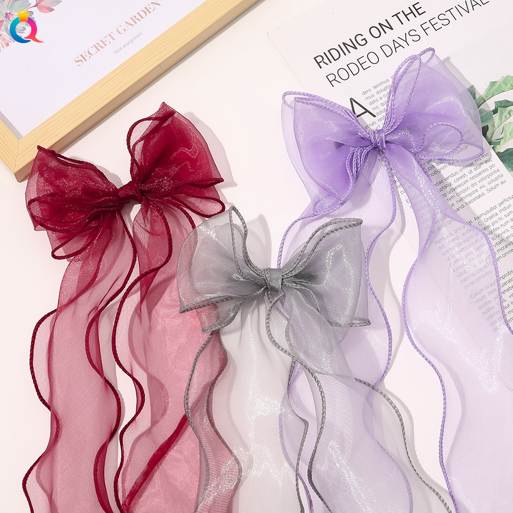 Women's Elegant Sweet Bow Knot Gauze Iron Hair Clip display picture 6
