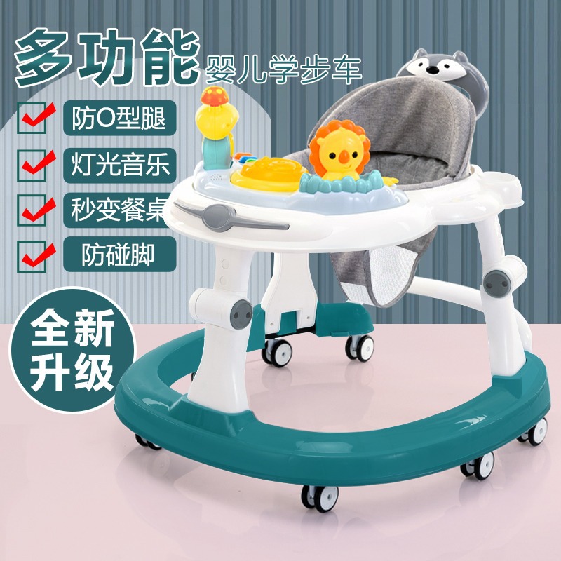 Baby Walker anti-o-pierna multifuncional resistente a la caída anti-Flip niña niño bebé ayuda para caminar carro portátil en forma de U image 5