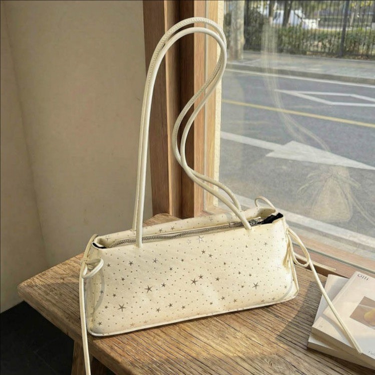 2026 primavera nuevo estilo de moda coreano lleno de estrellas de textura bolso de hombro bolso de mujer diseño de sensación diaria nicho bolso de brazo